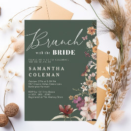 Convite Brunch Com O Chá de panela De Script Elegante Brid