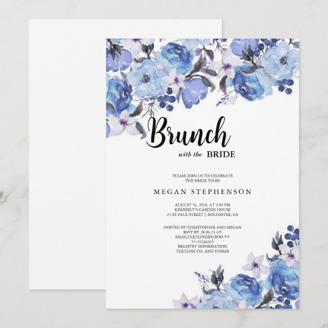 Convite Brunch com o Chá de panela Verde Dourado Bride (Frente/Verso)