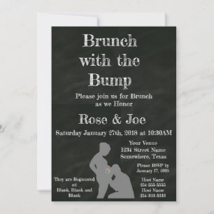Convite Brunch com o quadro de bump