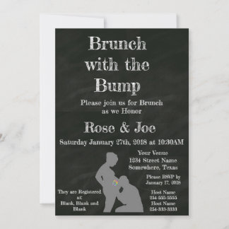 Convite Brunch com o quadro de bump