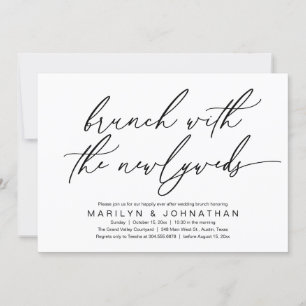 Convite Brunch Com Os Newlyweds, Celebração De Casamento P