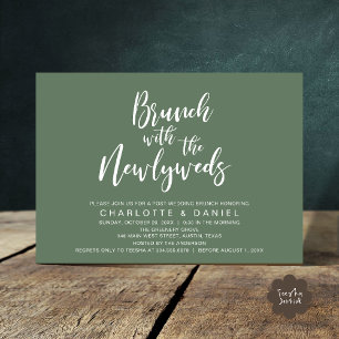 Convite Brunch com recém-casados, Elopemento de Casamento