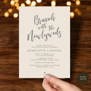 Convite Brunch com recém-casados, Elopemento de Casamento