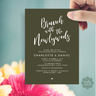 Convite Brunch com recém-casados, Elopemento de Casamento