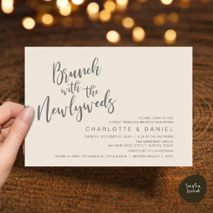 Convite Brunch com recém-casados, Elopemento de Casamento