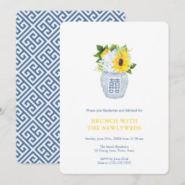 Convite Brunch Com Recém-Casados, Festa Pós-Casamento