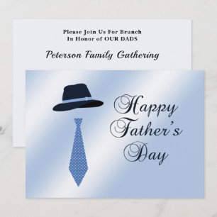 Convite Brunch da família Blue Dot Tie de Dia de os pais F