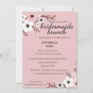 Convite brunch das damas de honra
