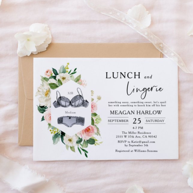 Convite Brunch de Almoço e Lingerie (Criador carregado)