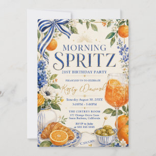 Convite Brunch de Aniversário de 21 anos Morning Spritz