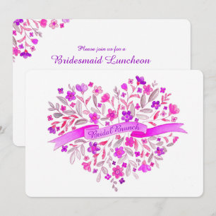 Convite Brunch de Buquê de flor cardíaca