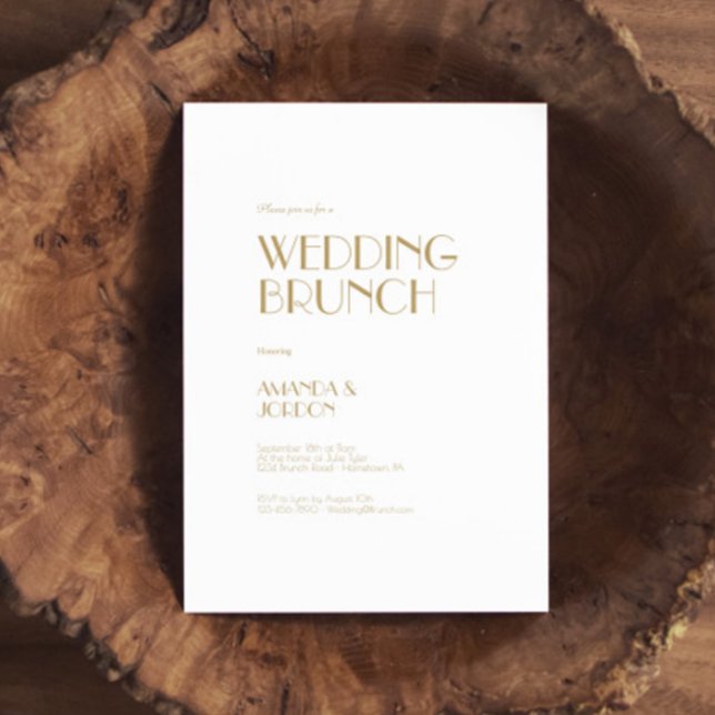 Convite Brunch de Casamento com Deco Moderno e Dourado Min (Criador carregado)