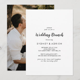 Convite Brunch de Casamento Fotográfico Simples