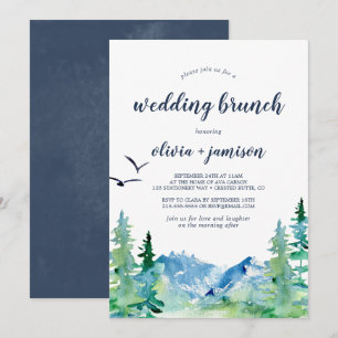 Convite Brunch de Casamento Montanha Rochosa