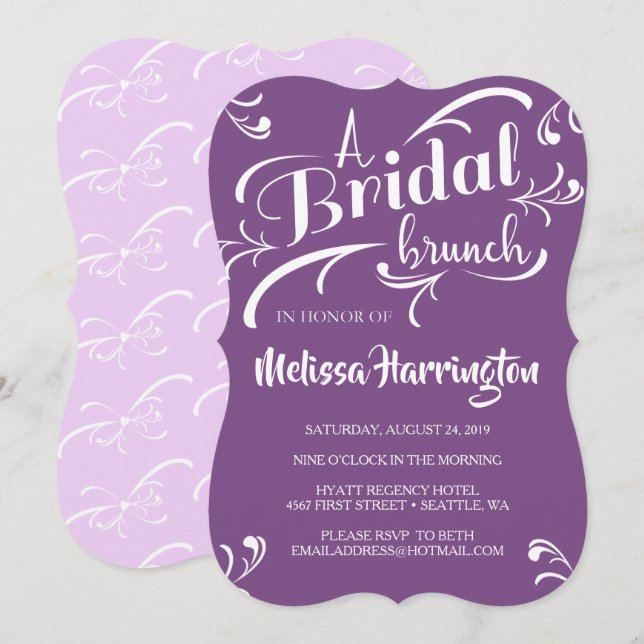 Convite Brunch de chá de panela (Frente/Verso)