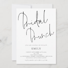 Convite Brunch de Chá de panela de Script Informal