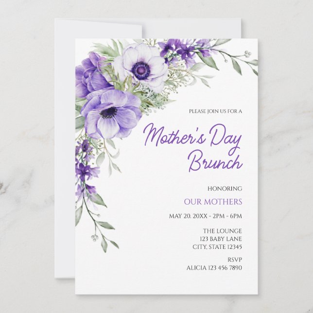 Convite Brunch de dia de as mães (Frente)