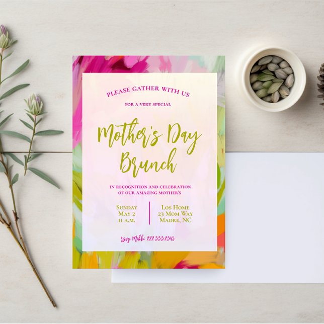 Convite Brunch de Dia de as mães Elegante (Criador carregado)