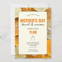 Convite Brunch de dia de as mães Laranja