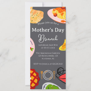 Convite Brunch de Dia de as mães Personalizado   Tema da c