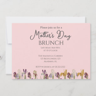 Convite Brunch de Dia de as mães Personalizado tema flor