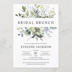 Convite Brunch de foliage com boho verde