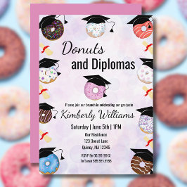 Convite Brunch de Formatura Donuts e Diplomas
