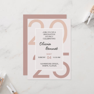 Convite Brunch De Graduação Do Breakfast Elegante Para Ela