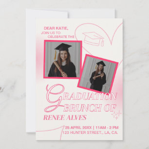Convite Brunch De Graduação Por Aquarela Para Seu Elegante