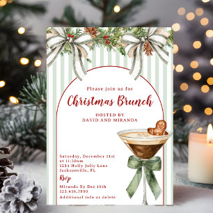 Convite Brunch de Natal com Martini de Espresso de Pão de 