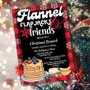 Convite Brunch de Natal Flannel Flapjacks e Amigos