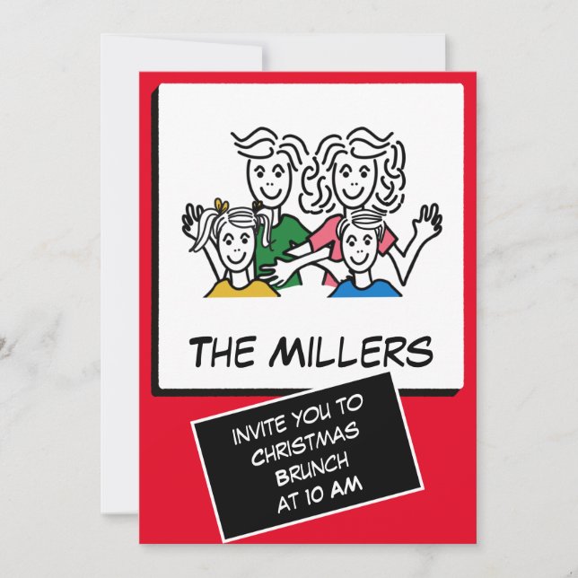 Convite Brunch de Natal Instantâneo Moderno (Frente)