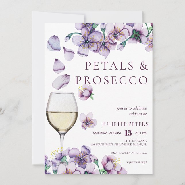 Convite Brunch de Noiva | Pastel Floral (Frente)