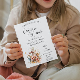 Convite Brunch de Páscoa floral