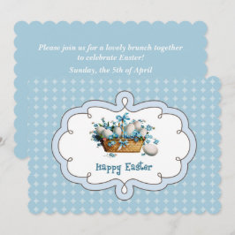 Convite Brunch de Páscoa Personalizada do Vintage design