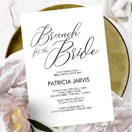 Convite Brunch de Roteiro Chic para o Chuveiro de Noiva da