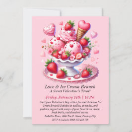 Convite Brunch de Sorvete e Amor