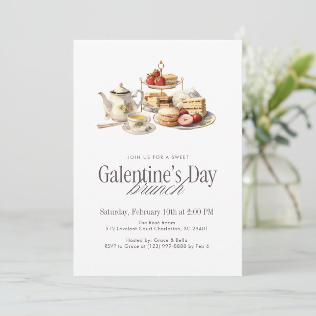 Convite Brunch do Dia das Galentinas (Em pé/Frente)