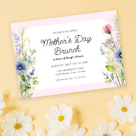 Convite Brunch do Dia das Mães com Flores Silvestres da Pr