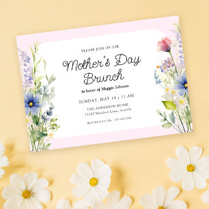 Convite Brunch do Dia das Mães com Flores Silvestres da Pr