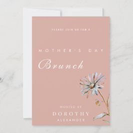 Convite Brunch do Dia das Mães em Aquarela Floral