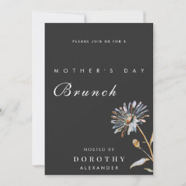 Convite Brunch do Dia das Mães em Aquarela Floral