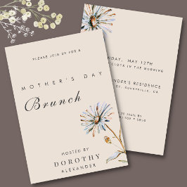Convite Brunch do Dia das Mães em Aquarela Floral