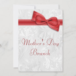 Convite Brunch do Dia das Mães em Damask e Laço Falso