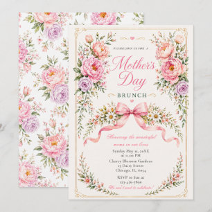 Convite Brunch do Dia das Mães Floral