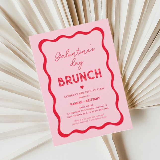 Convite Brunch do Dia de os namorados do dia de Galentine  (Criador carregado)