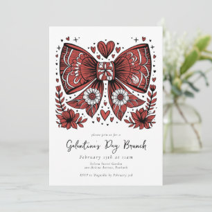 Convite Brunch do dia do Arco Coquette Galentine