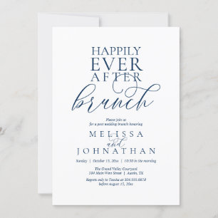 Convite Brunch do Felizes para Sempre, Casamento Moderno e