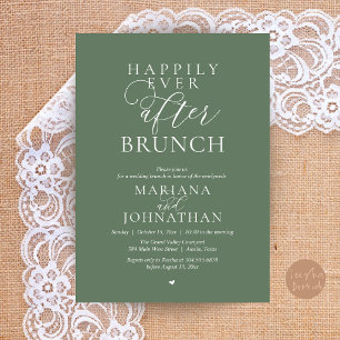 Convite Brunch do Felizes para Sempre, Casamento Moderno e