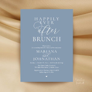 Convite Brunch do Felizes para Sempre, Casamento Moderno e